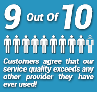 service quality exceeds other providers